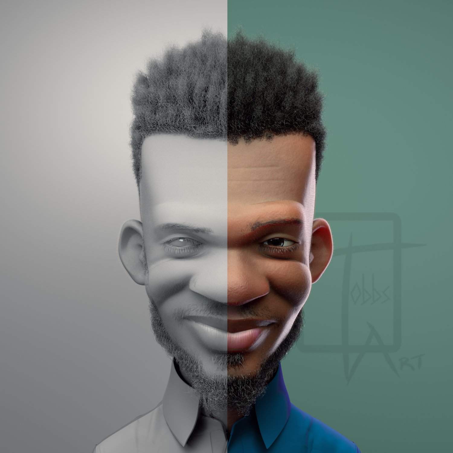 Kobby Spiky - A stylized portrait