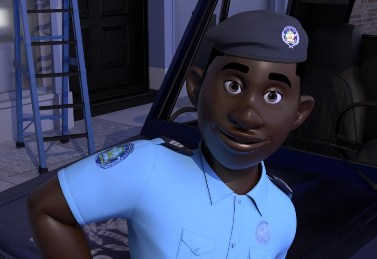 Agente Kazombo_policia de Angola
