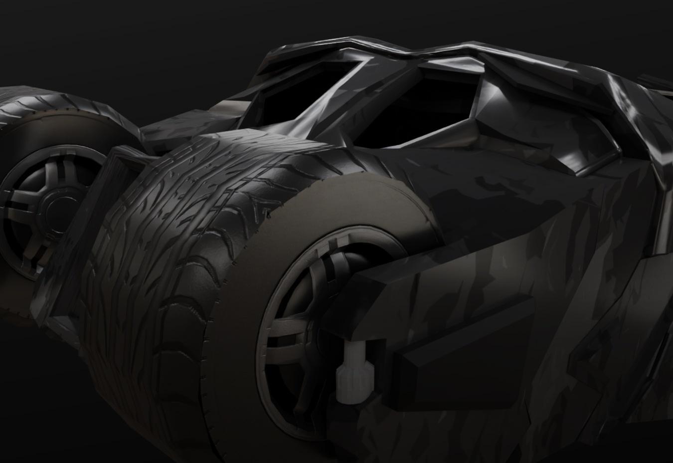 Batmobile Tumbler Low Poly